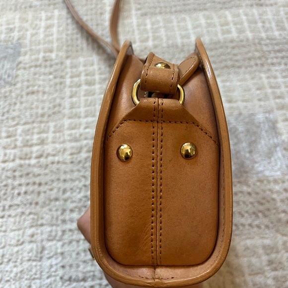 A.P.C. Demi Lune Tan Leather Crossbody Bag - Picture 6 of 8
